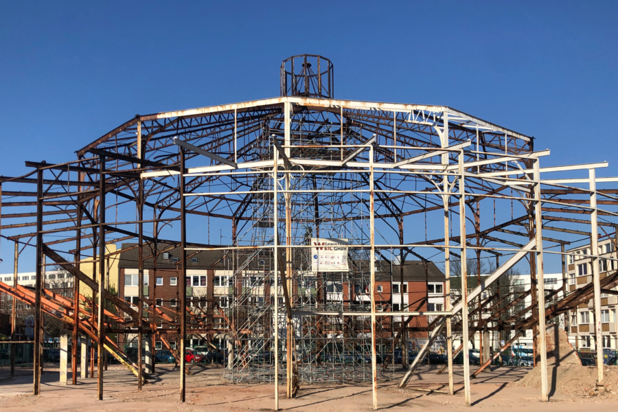 Das Stahltragwerk der Schiller-Oper (©Erik Brandt-Höge)