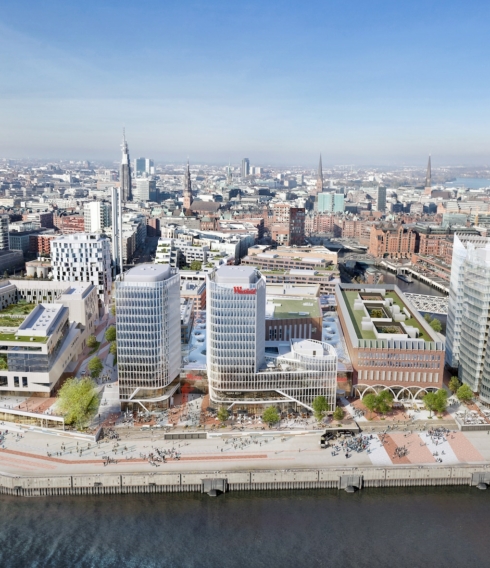 Überseequartier Hamburg von oben