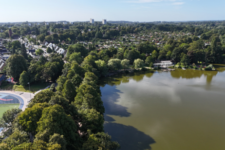Ein Ausschnitt Harburgs vom Stadtpark aus gesehen