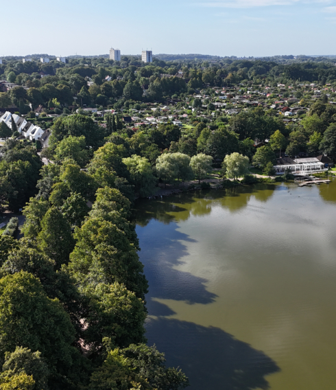 Ein Ausschnitt Harburgs vom Stadtpark aus gesehen