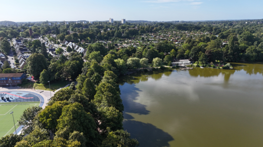 Ein Ausschnitt Harburgs vom Stadtpark aus gesehen