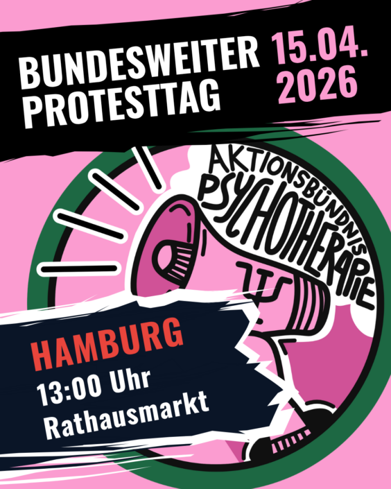 Demonstration gegen die Honorarkürzungen für die ambulante Psychotherapie