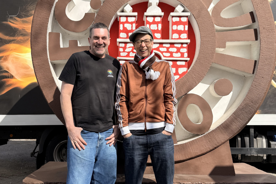 Jörn Wiemann-Huschi und Tanja Rieckmann-Mekhchoun, Vorsitzende bei St. Pauli Pride