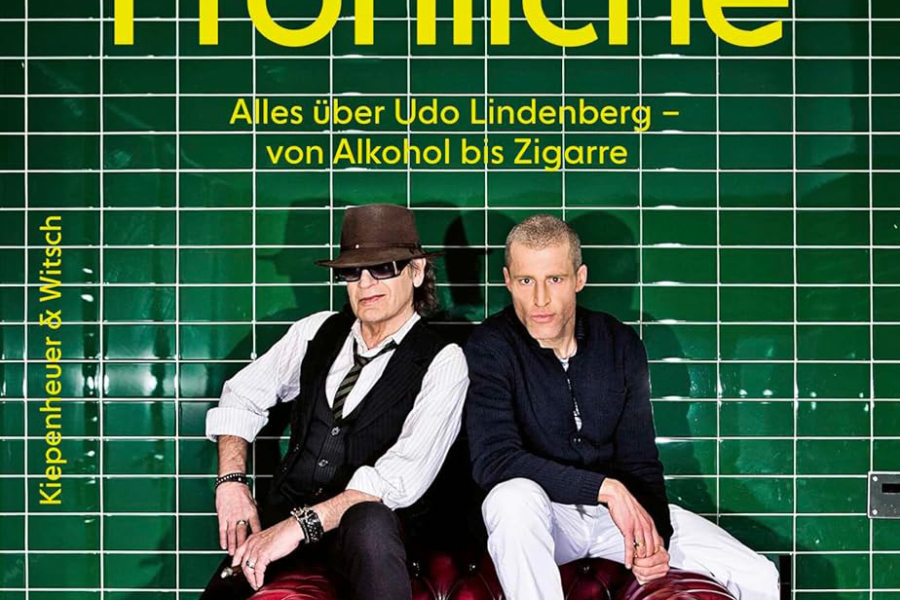 Udo Lindenberg und Benjamin von Stuckrad-Barre auf dem Buchcover des Romans „Udo Fröhliche“