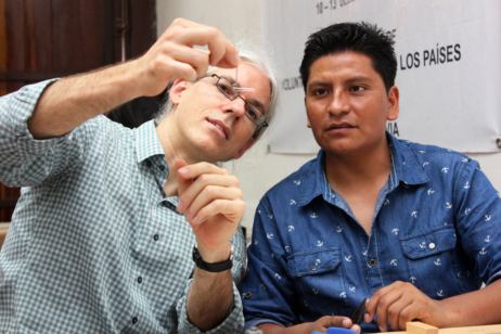 Gründer Martin Aufmuth bei der Arbeit, hier in Bolivien