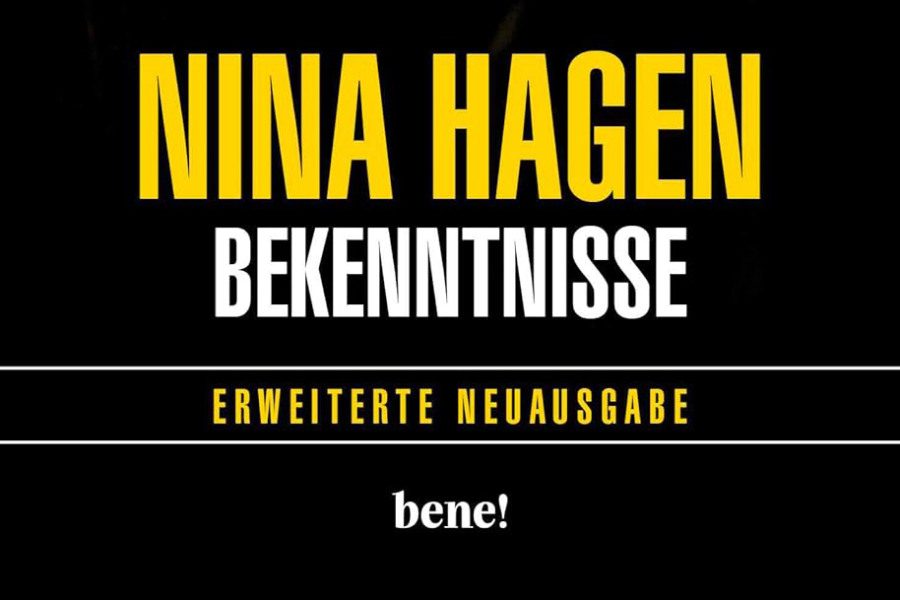 Nina Hagens Autobiografie „Bekenntnisse“ ist im bene! Verlag erschienen