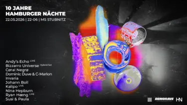 Plakat zu der Veranstaltung von Hamburger Nächte auf der MS Stubnitz