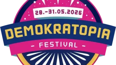 Plakat zum Festival Demokratopia