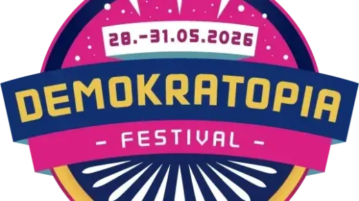 Plakat zum Festival Demokratopia