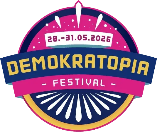 Plakat zum Festival Demokratopia