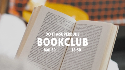 Plakat zu der Veranstaltung DO IT @SUPERBUDE: BOOKCLUB