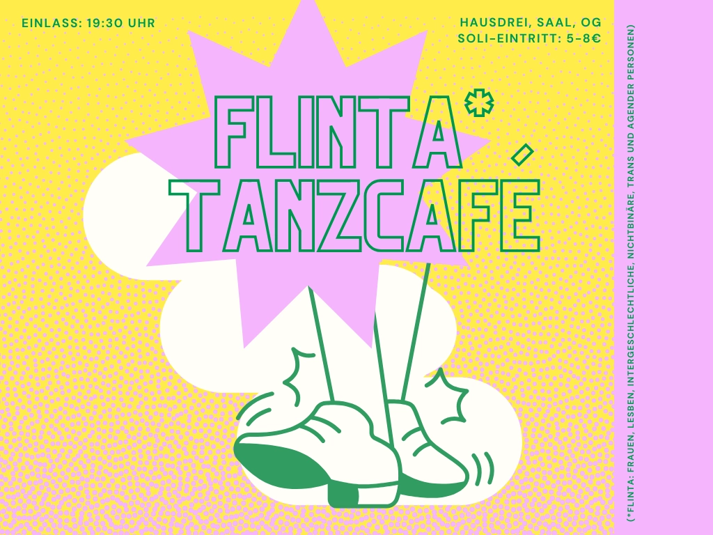 Plakat für das Flinta Tanzcafe