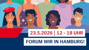 Plakat zum Forum wir sind Hamburg