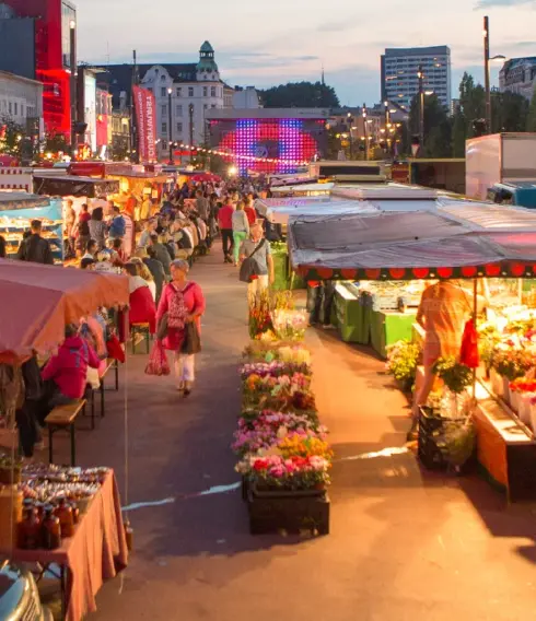 St. Pauli Nachtmarkt auf dem Spielbudenplatz