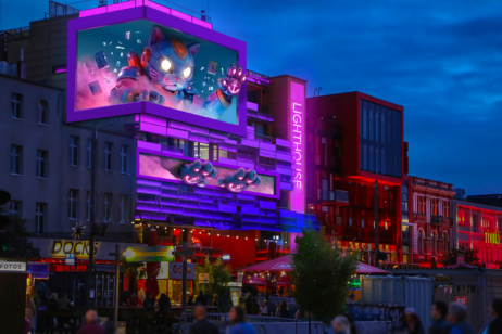 So wird der neue XXL-Screen am Spielbudenplatz aussehen