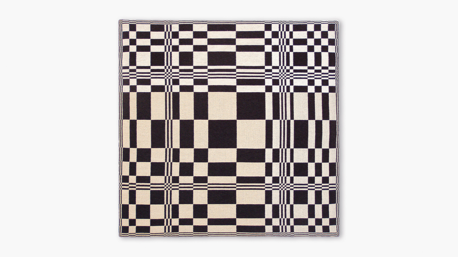 Was fast aussieht wie ein digitaler Barcode, ist in Wirklichkeit ein handgewebtes Kunstwerk von Anne Andersson