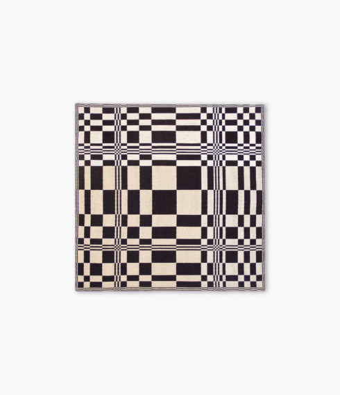 Was fast aussieht wie ein digitaler Barcode, ist in Wirklichkeit ein handgewebtes Kunstwerk von Anne Andersson