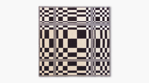 Was fast aussieht wie ein digitaler Barcode, ist in Wirklichkeit ein handgewebtes Kunstwerk von Anne Andersson