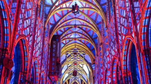360°-Lichtshow im Hamburger Michel