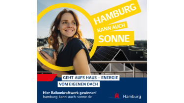 Sonnentage in Hamburg laden nicht nur zum Genießen ein, sondern auch zur Stromerzeugung. 