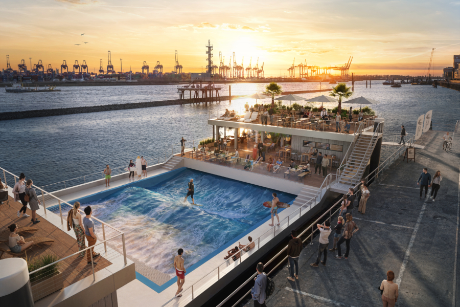 Mit Blick auf den Hafen surfen: schon bald keine Zukunftsmusik mehr