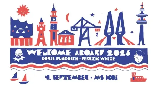Welcome Aboard Hamburg an der Landeanlage Altona