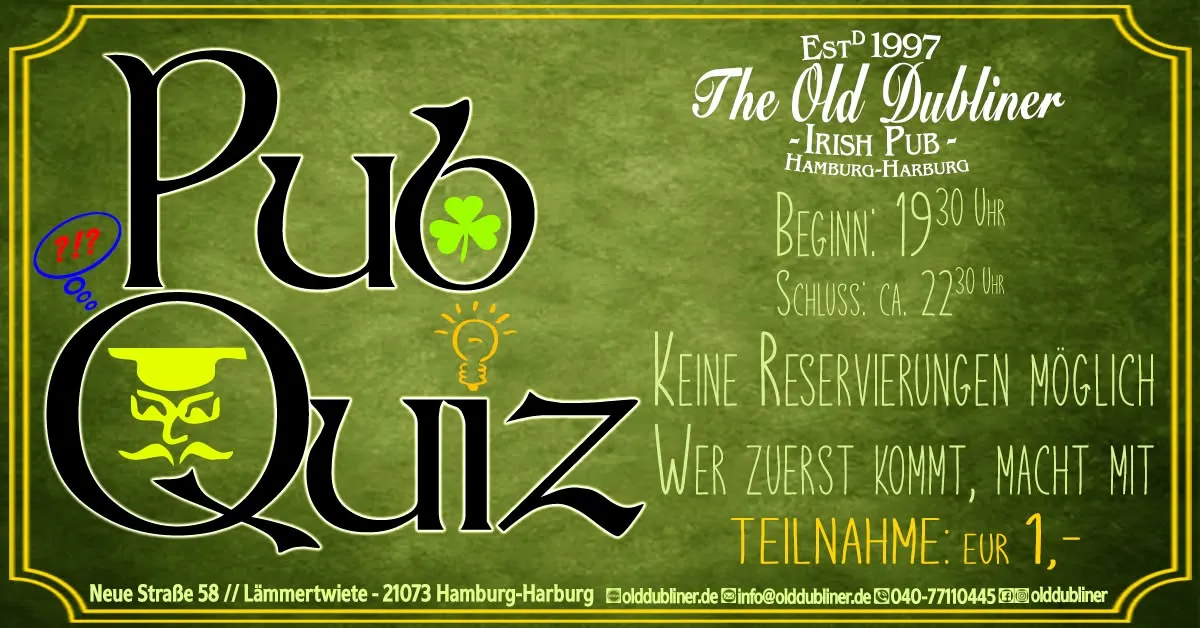 Pub Quiz im The Old Dubliner
