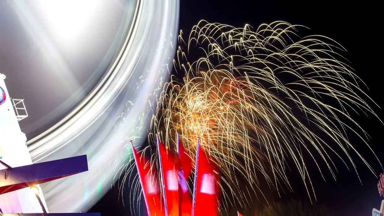 Feuerwerk auf dem Hamburger DOM
