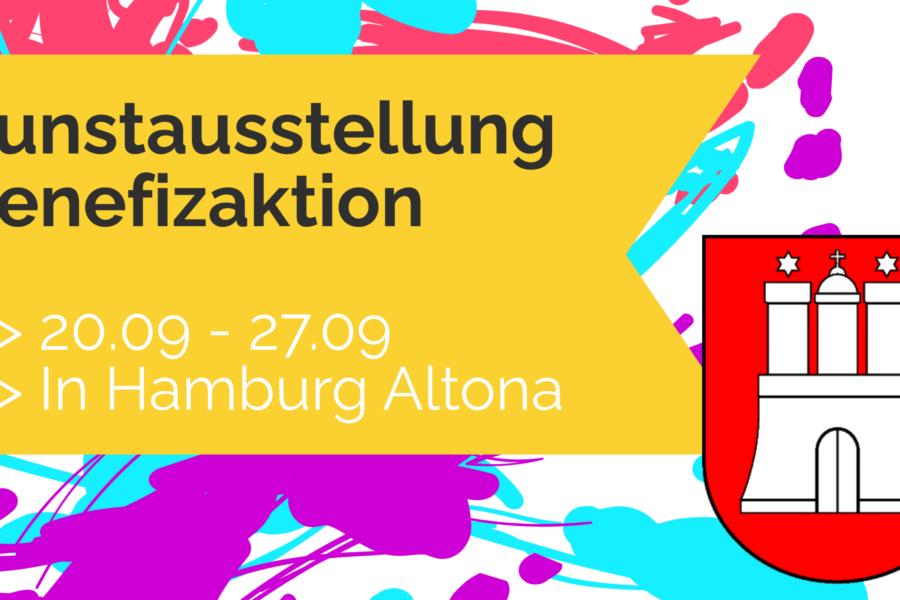 Pünktlich zum Weltkindertag am 20. September eröffnet die Benefiz-Ausstellung „Kunstergalerie der Engel“ für eine Woche im Innenhof der bahn_hoefe in Altona