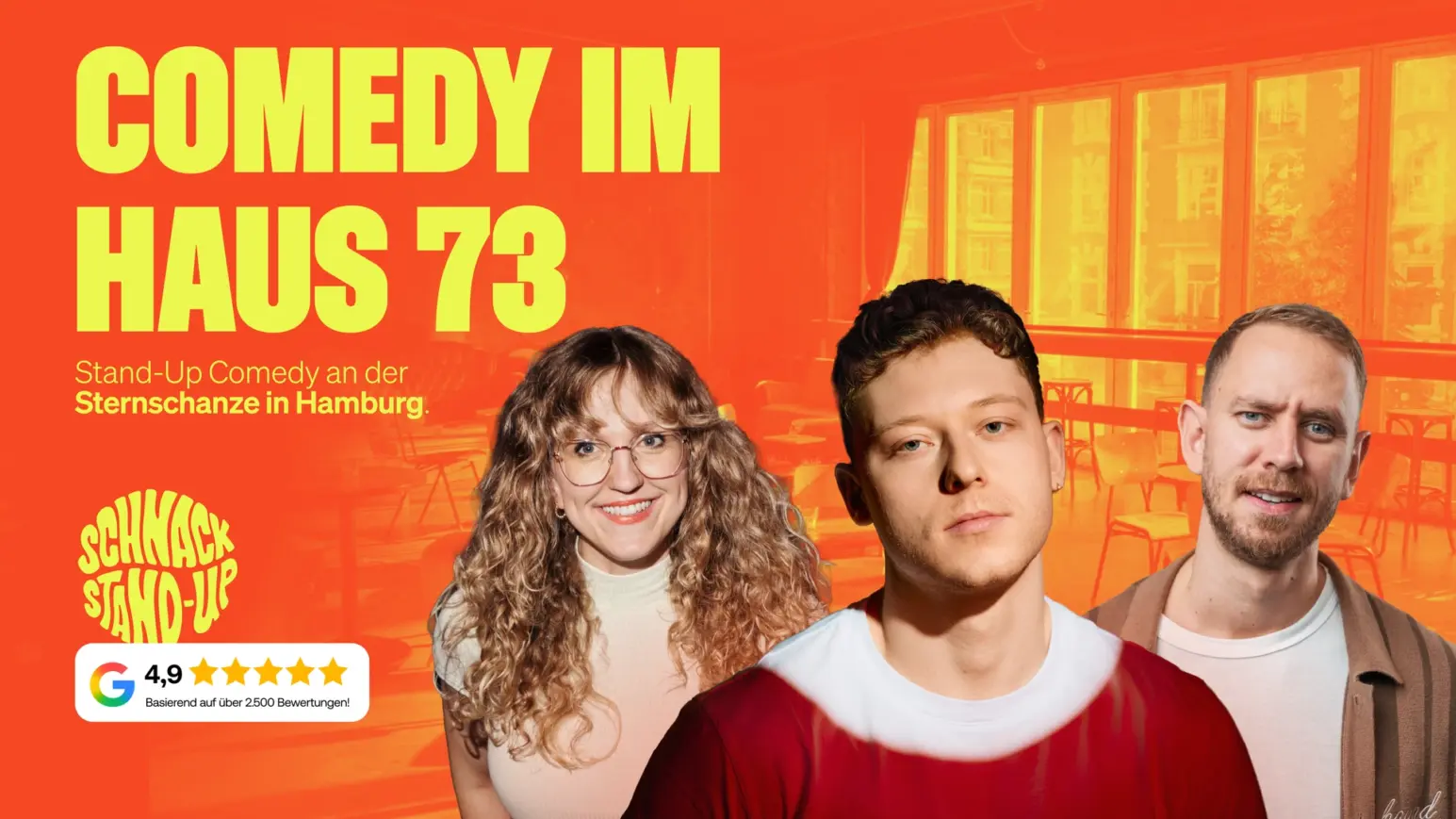 Plakat zu der Veranstaltung Comedy im Haus73