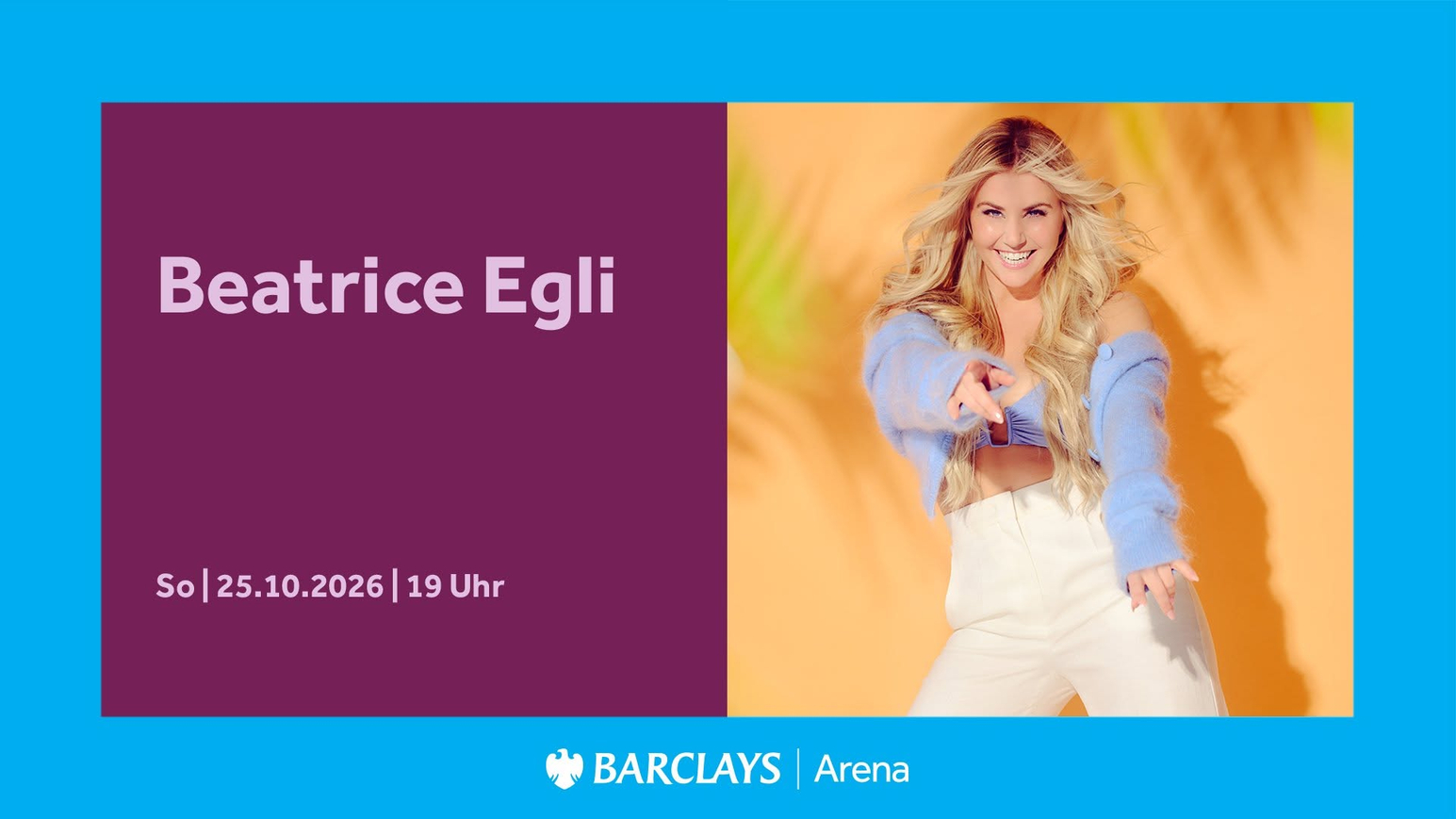 Beatrice Egli live in der Barclays Arena – Tanzen–Lachen–Leben Tour 2026