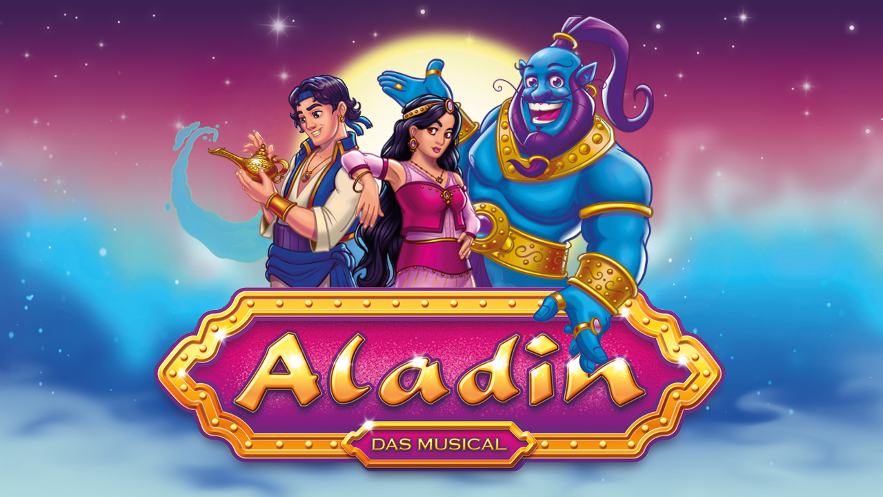 Das Bild zeigt ein Plakat von Aladin dem Musical